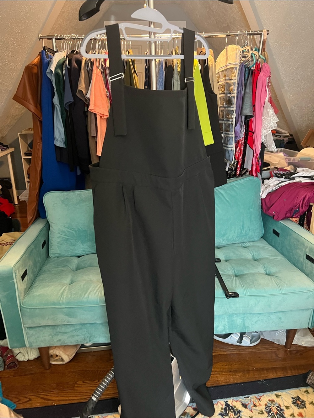 Size 22- Nasty Gal Black Wide-Leg Strap Jumpsuit